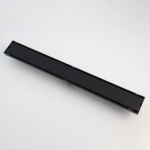 24" Long Floor Drain Black Rectangular Shower Waste Water Embedded Strainer - Picture 3 of 7