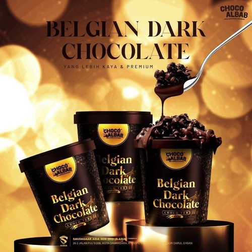 Belgian Dark Chocolate ( Choco Tub + Almond ) 1 x Tub - Picture 2 of 3