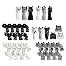 Golf Cue Head Covers Golf Cue Protection Equipment Cat Pattern Wedges Putter