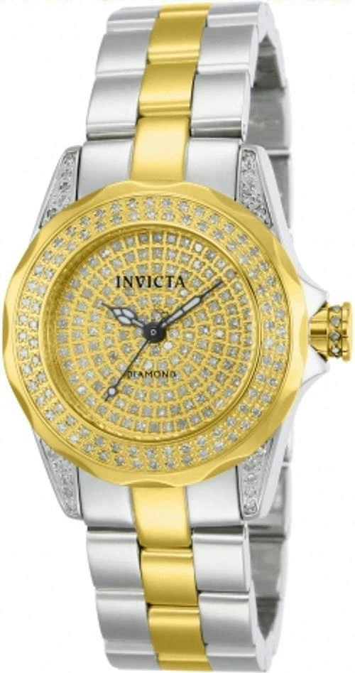 Invicta 14522 Pro Diver 0.95 ctw Diamond Pave Stainless Steel