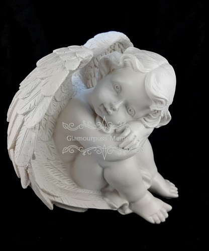 Cherub Angel Graveside Memorial Garden Sentimental Ornament Loved Mum Dad Baby - Picture 18 of 22