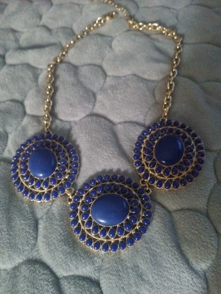 Chaps заявление ожерелье королевский синий и золотой новый без ЯРЛЫКОВ 18» GB8 - Изображение 2 из 3