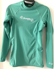 O  Neill Skins Sun Shirt Juniors. Medium. Seaglass Green  Pre Owned. UPF 50 