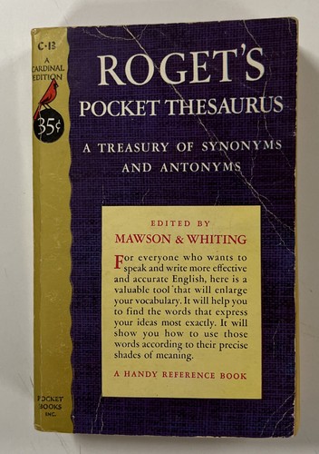 Webster's Concise Dictionary Expanded Ed. & Roget’s Pocket Thesaurus PB Lot Of 2 - Picture 14 of 21