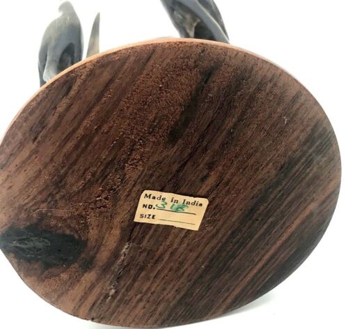 Vintage handgeschnitzt handbemalt Ebenholz Holz 5er Set Reiher Kraniche Figuren - Bild 5 von 7