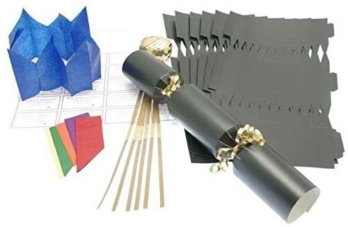 6 X Make your own Christmas Crackers - Black - Picture 1 of 1