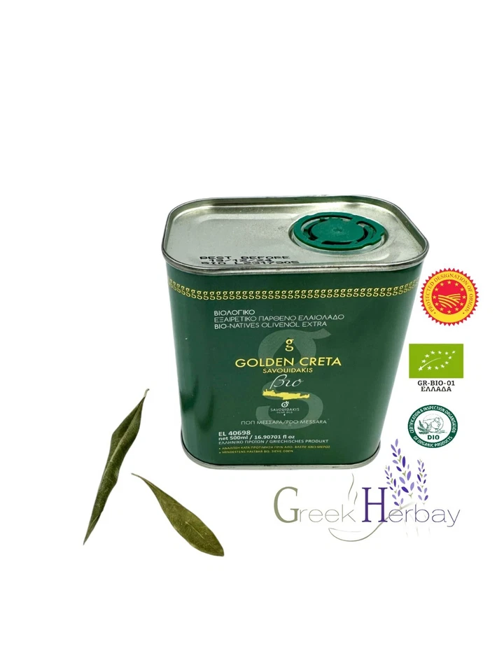 Organic Greek Cretan Extra Virgin Olive Oil Koroneiki Single Variety 500ml PDO - Image 2 of 2