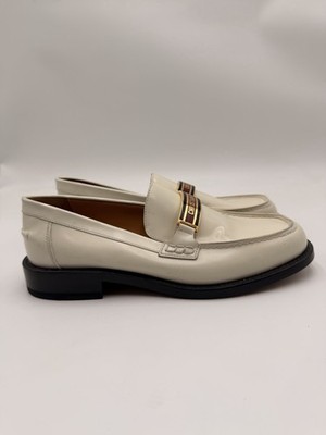 Christian Dior Code loafers white brushed calfskin Leather Size 39D