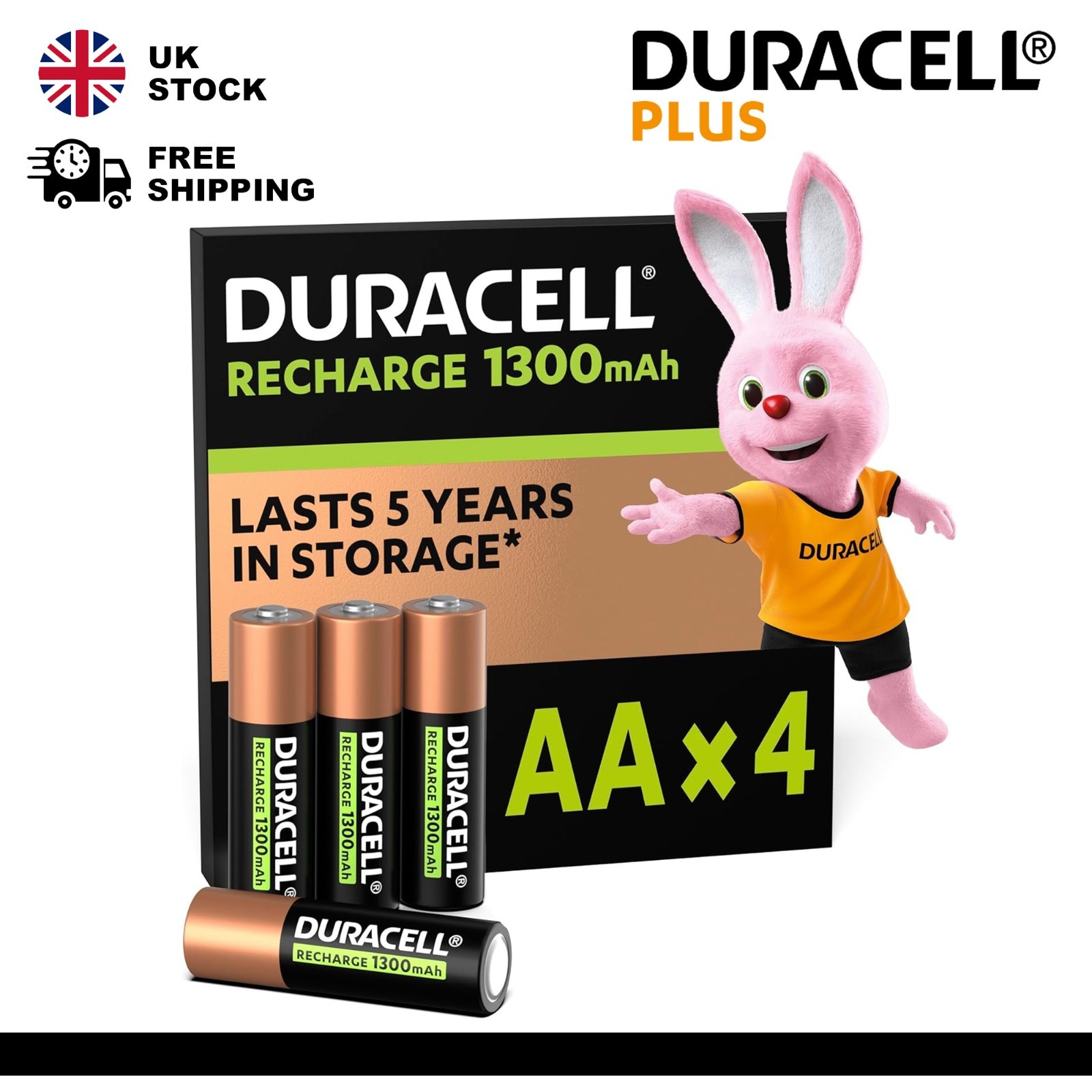 Duracell Aa 1300 Mah Rechargeable Batteries (Pack Of 4) S6890 - Image 7