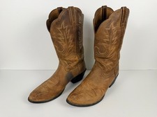 Ariat Heritage R Toe Distressed Brown Leather Western Boots Women Size 9 B