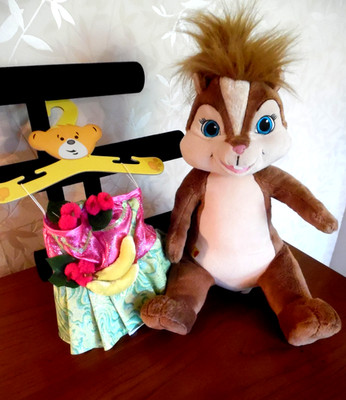 BUILD A BEAR BRITTANYN FROM THE CHIPMUNKS PLUSH ''2011'' ANIMAL W BEAUTIFUL DRESS