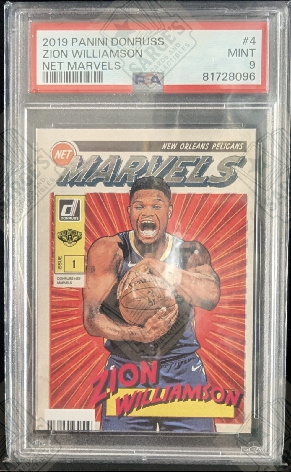 2019 Panini Donruss Net Marvels Zion Williamson #4 PSA 9 Rookie RC