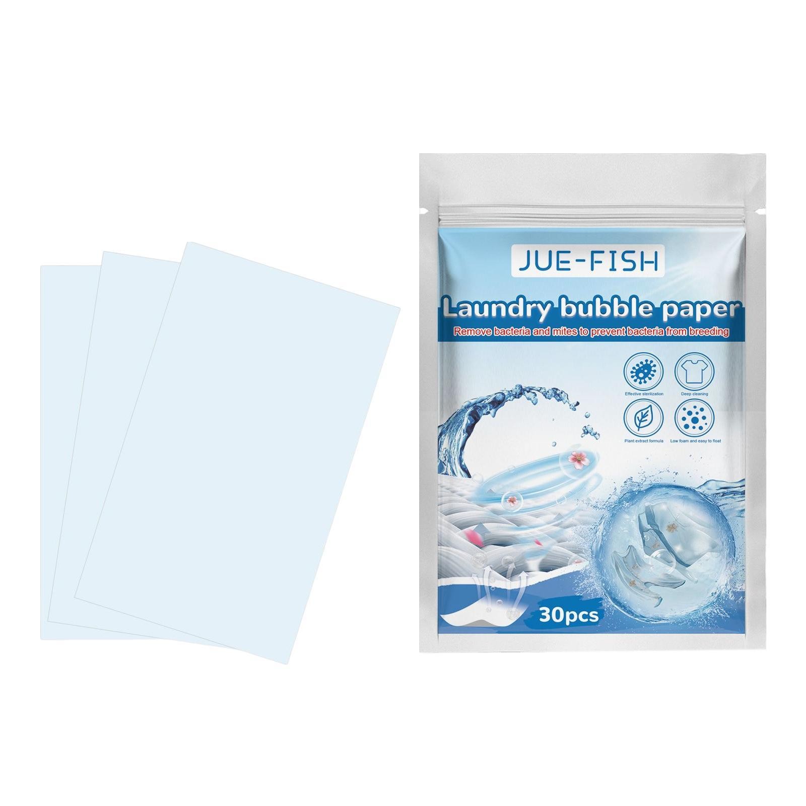 30 Blatt Waschpapier Weichspüler für die Waschmaschinenreinigung
