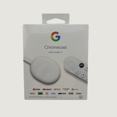 Google Chromecast with Google TV 4K Media Streamer White Wi-Fi Bluetooth HDMI