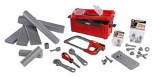 Creative Construction Tool Box Set with 9 Accessories, Pretend Play Construct...