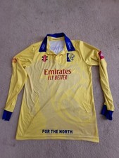 Durham CCC Players match worn Long Sleeve Shirt Large Hanscomb Signed to Reverse