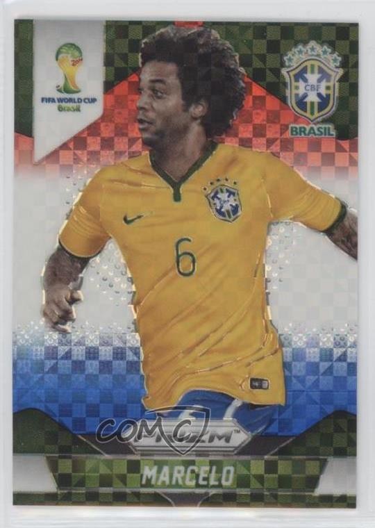 2014 Panini Prizm World Cup Red White & Blue Power Plaid Marcelo #107 0j4n