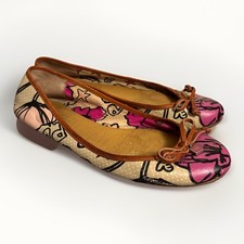 Women’s Coach Poppy Graffiti Pop Art Ballet Flats Size 8