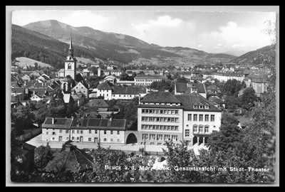 Ansichtskarte Bruck an der Mur mit Stadt-Theater - Stmk. Österreich