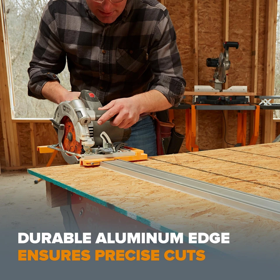 Borde de abrazadera BORA 50” NGX, guía de corte recto para sierras circulares, fácil de usar, para Foto 3 de 4