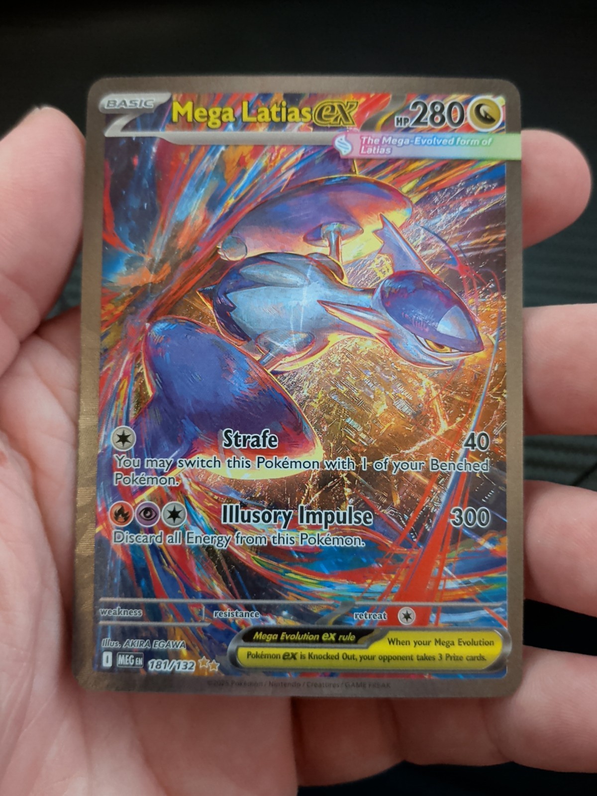 Latias EX Mega Evolution Holo Card 181/132 ME01 SIR, Near Mint Condition