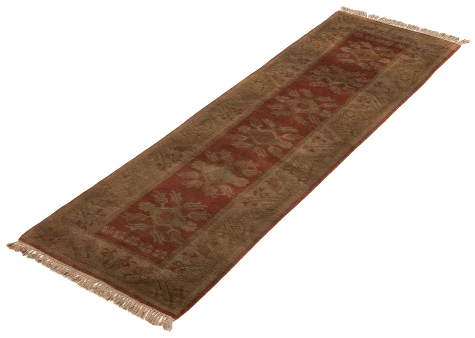 Vintage Hand-knotted Runner Rug 2'8" x 8'6" Traditional Oriental Wool Carpet - Image 4 of 4