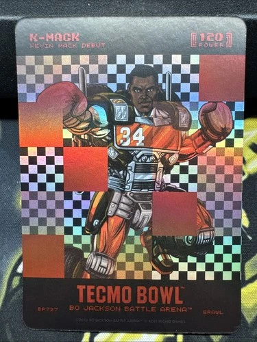 2026 Bo Jackson Battle Arena Tecmo Bowl K-Mack Big Pixel Brawl Battlefoil BP727