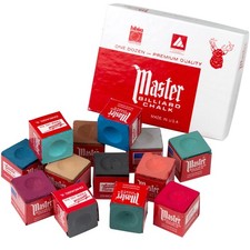 Master CHM12 Pool Cue Chalk Box of 12