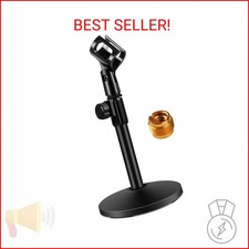 InnoGear Desktop Microphone Stand, Upgraded Adjustable Table Mic Stand with Mic