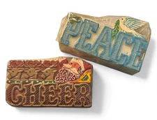 Vintage Jasco Candles 1970s Tidings Of Christmas Cheers Peace Bayberry NOS