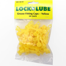 Grease Fitting Caps, 50 Count, Yellow
