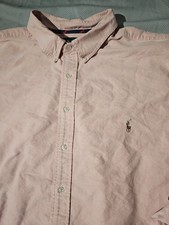 Ralph Lauren Shirt Mens 4XB XXXXB Big Red Button Down Preppy Pony Logo Oxford