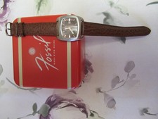 Fossil Armbanduhr eckig wenig getragen guter Zustand mit Kalender + Blechdose