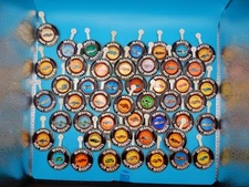 Vintage Hot Wheels REDLINE Metal BUTTON BADGE PIN Lot of 48 All Have Tabs