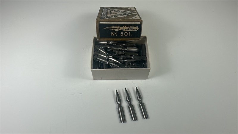 NOS C. Brandauer & Co. Pen No. 501 Dip Pen Nibs - 1 Boxes of ~144