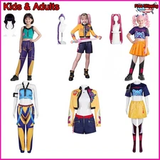 Adults&Kids K-POP Rumi Mira Zoey Cosplay Costume Wig Halloween Full Set Outfits