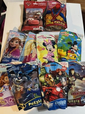 Puzzle On The Go Lot!  10 In Total! 24-100 Pieces  