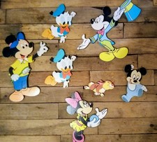 Vintage Disney Mickey Mouse  Friends Nursery Wall Hangings Set