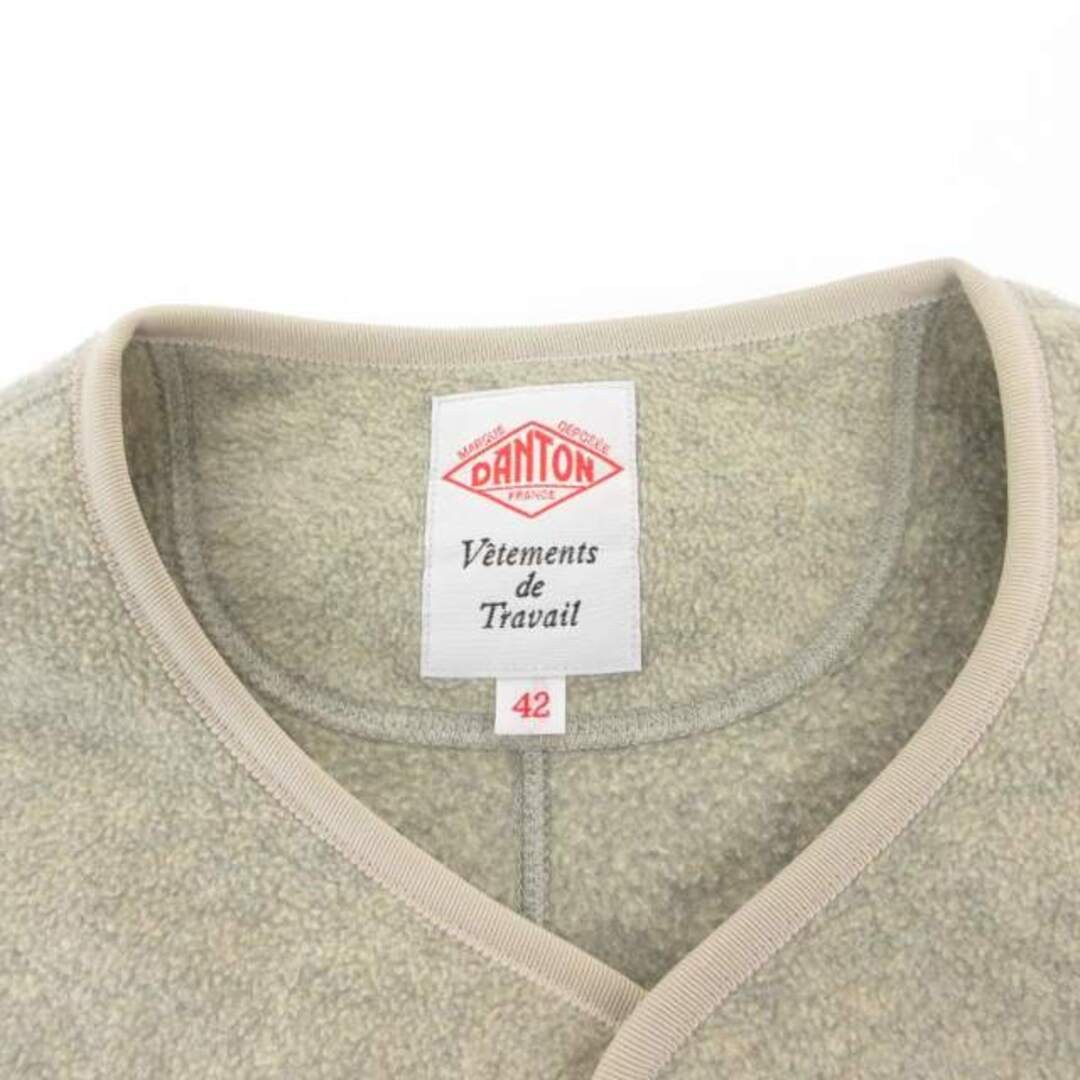Danton Collarless Fleece Jacket Logo Patch Snap B… - image 7