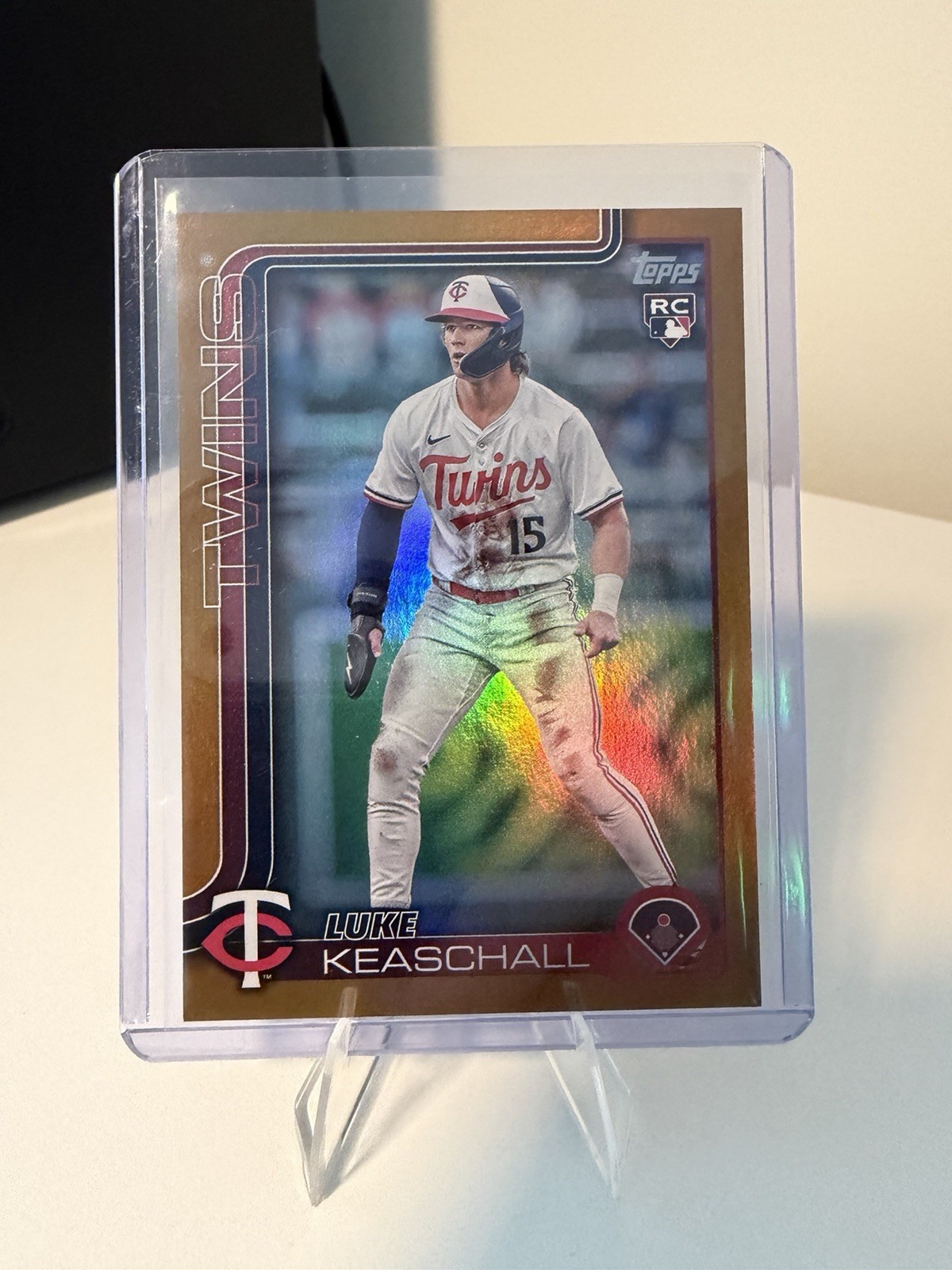 2025 Topps Update Luke Keaschall Gold Rainbow Foil /50 #US16 Minnesota Twins