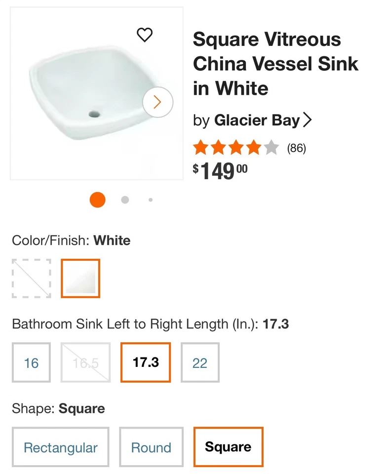 BRAND NEW!! Glacier Bay Vessel Sink - Image 4 of 4