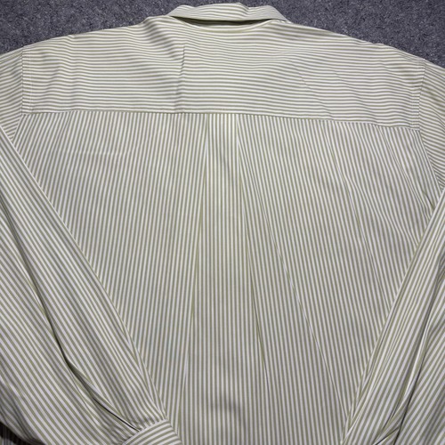 Cutter and Buck Dress Shirt XL/TG Green/White Stripes Long Sleeves Button Down - Picture 9 of 10