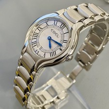 Ladies Genuine Ebel Swiss Designer Watch 1216037 Sapphire Roman Date Serviced