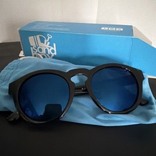 Sandbox Skyline Sunglasses Black with Blue Lenses 100 UV