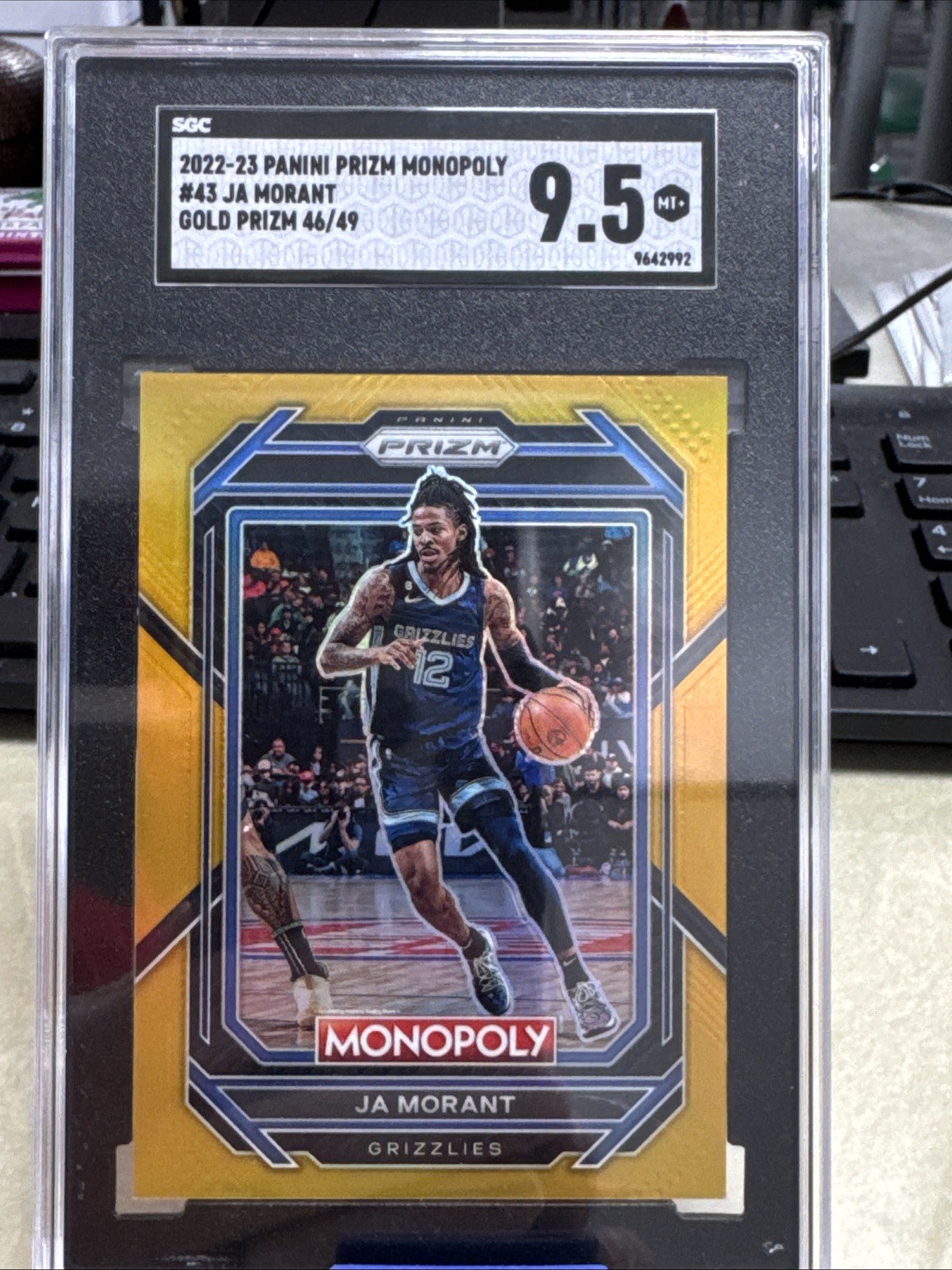 2022-23 Panini Prizm Monopoly - Ja Morant #43 Gold Prizm /49