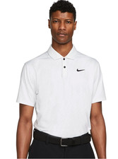 Nike Men's Dri-FIT Vapor Striped Golf Polo Shirt - DH0808 100 White New w/ Tags