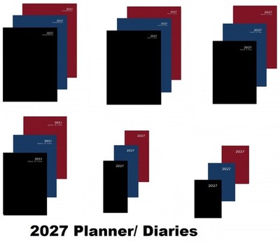 2027 Tagebuch A4 A5 A6 Tag für Seite oder Woche zur Ansicht Ganzjahresplaner Schreibtisch Hardcover