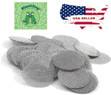 5/8 Stainless Steel Pipe Screens - For Tobacco Pipes  100ct - US Seller