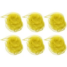 6Pcs Dance Scarves 24" x 24" Juggling Scarves for Magic Music Yellow