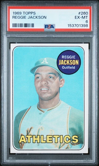 1969 Topps 260 Reggie Jackson RC PSA 6 Freshly Graded